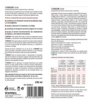 jarabe ferroxir forte santiveri 240 ml